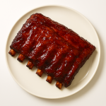 Glazed Bbq Half Rack Of Ribs 