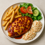 Grilled Bbq Chicken Topped With Cheese & Bacon Bits 