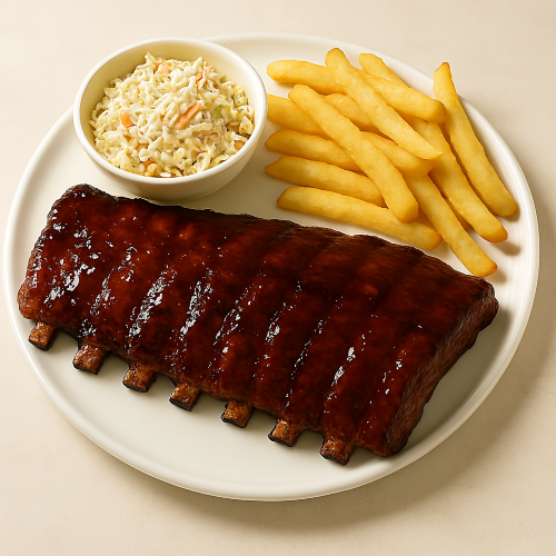 Bbq Glazed Full Rack Of Ribs 