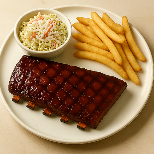 Half Bbq Glazed Rack Of Ribs 